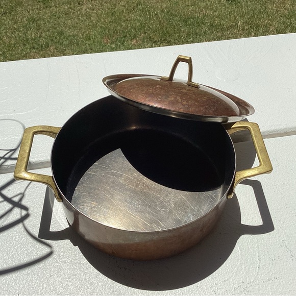 Vintage Paul Revere Copper & Brass Lidded casserole type pot - Rare - Collectibl - Picture 5 of 16